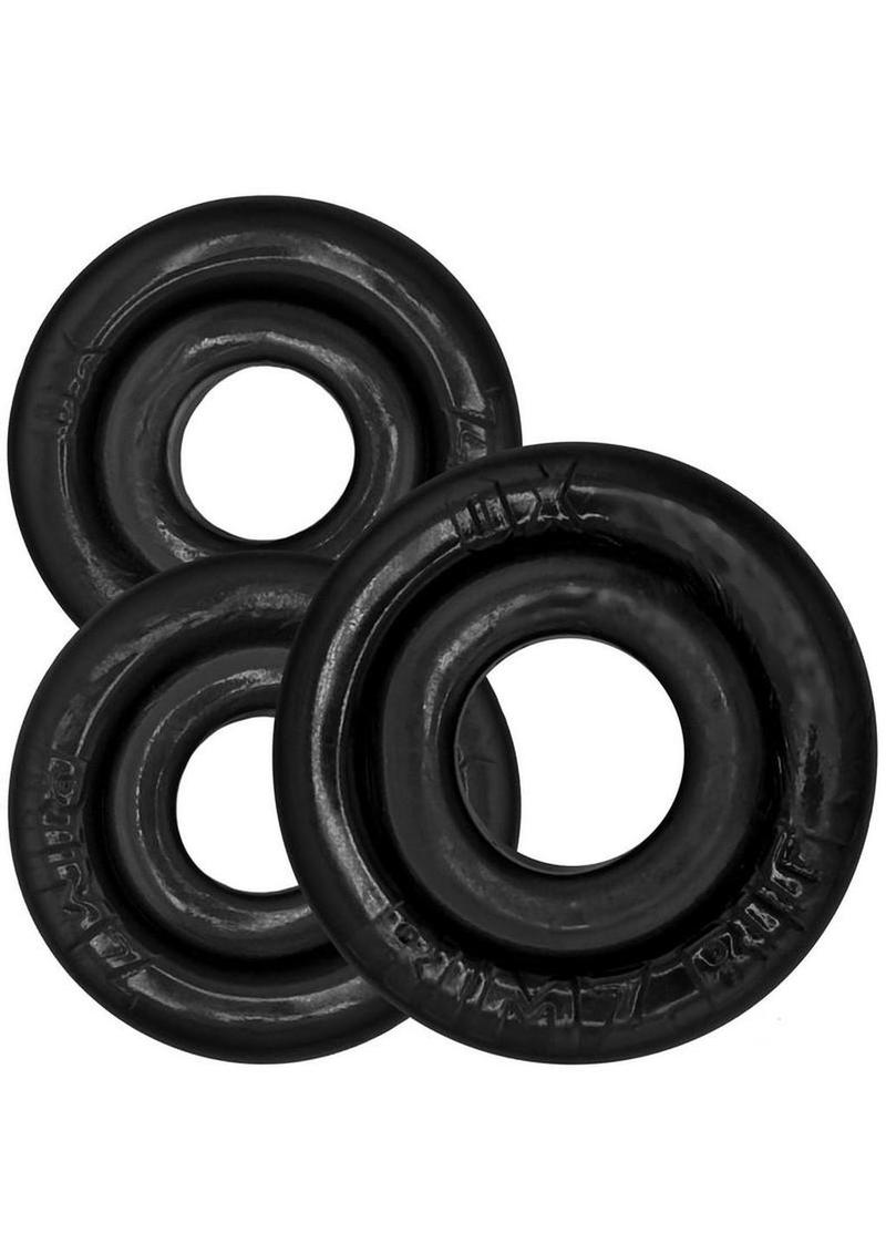 Oxballs Rimrings Multi Size Cockrings (3 Pack) - Black