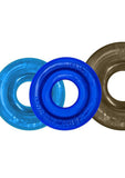 Oxballs Rimringz Multi Size Cock Rings (3 Pack) - Cool Blue