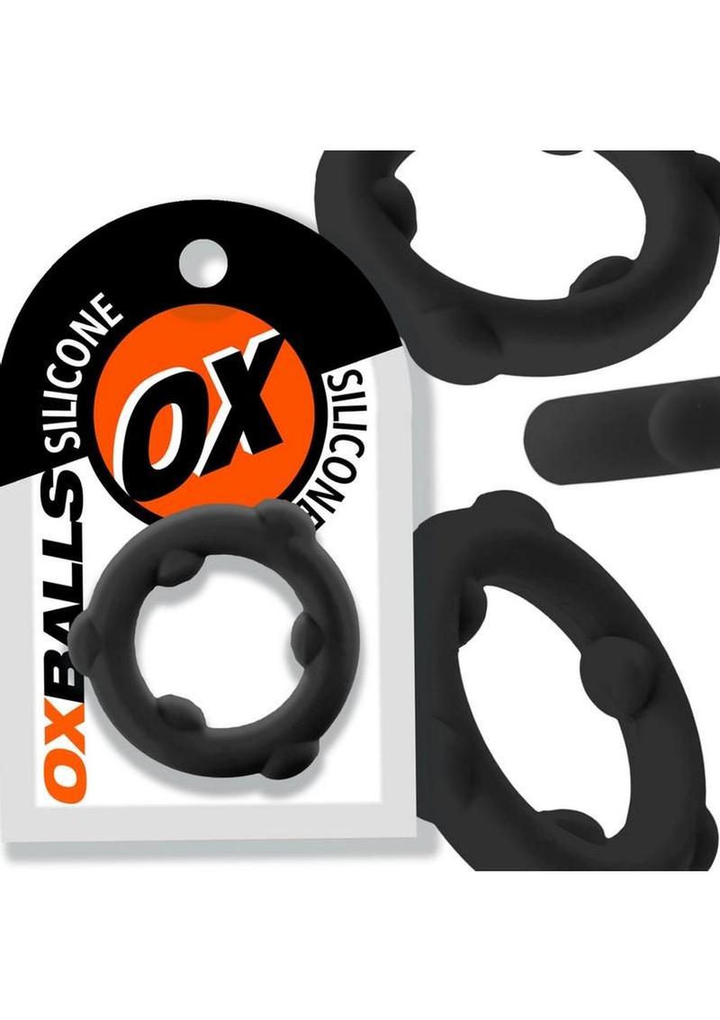 Oxballs Spinner Single Silicone Cock Ring - Black