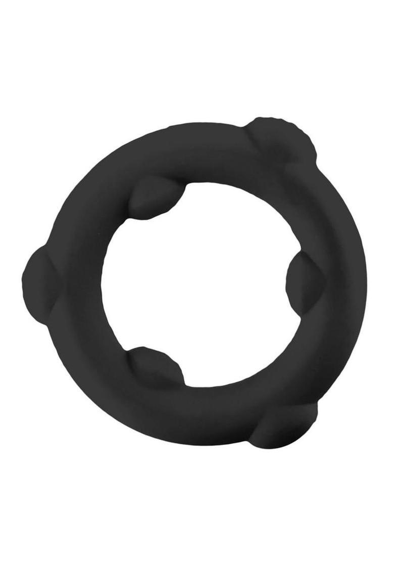 Oxballs Spinner Single Silicone Cock Ring - Black