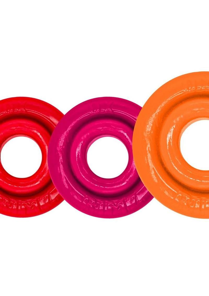 Oxballs Rimringz Multi Size Cock Rings (3 Pack) - Fire Hots