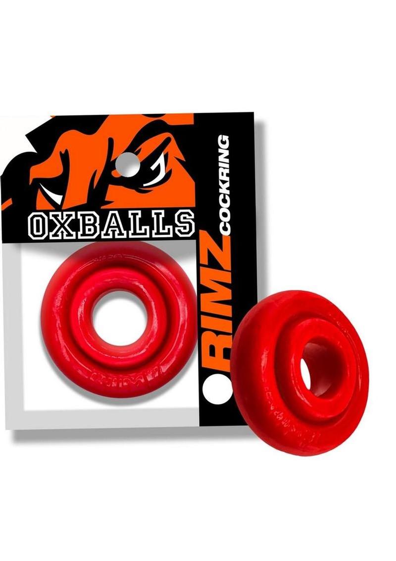 Oxballs Rimz Single Cock Ring - Red