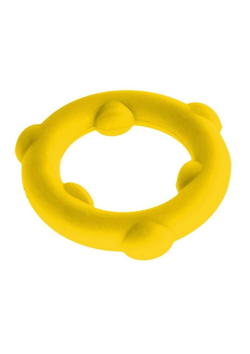 Oxballs Spinner Single Silicone Cock Ring - Yellow