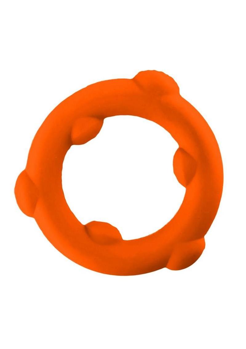 Oxballs Spinner Single Silicone Cock Ring - Orange