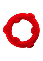 Oxballs Spinner Single Silicone Cock Ring - Red