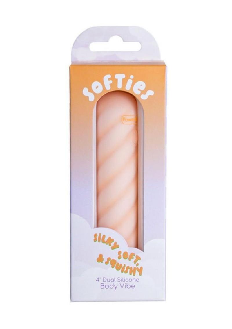 Softies Dual Rechargeable Silicone Body Bullet Vibrator 4in - Orange