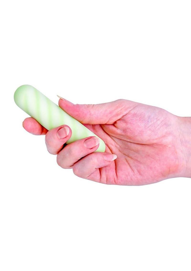 Softies Dual Rechargeable Silicone Body Bullet Vibrator 4in - Green