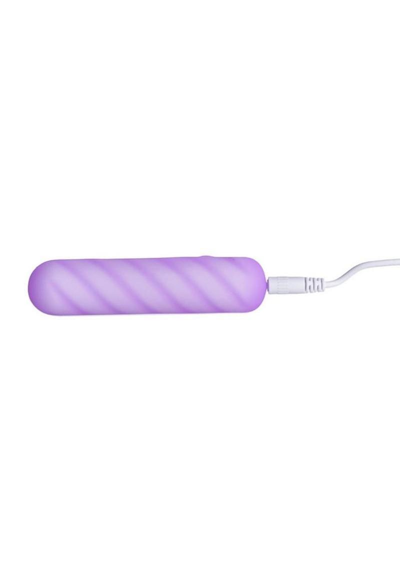 Softies Dual Rechargeable Silicone Body Bullet Vibrator 4in - Purple