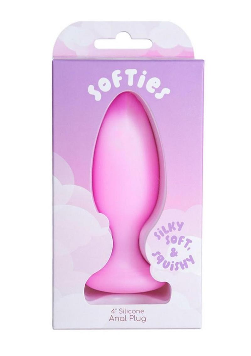 Softies Silicone Anal Plug 4in - Pink