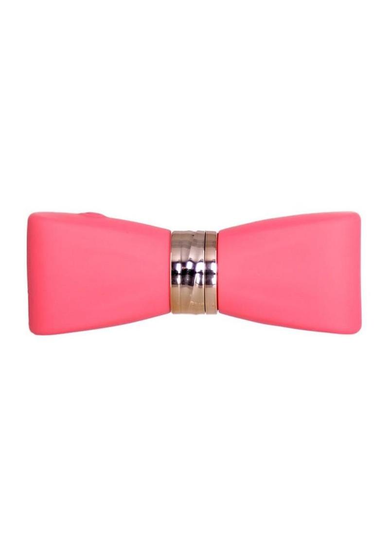 M'Lady Pinpoint Rechargeable Silicone Bow Tie Wand - Coral