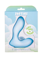 Softies Dual Rechargeable Silicone Vibrator 5in - Blue