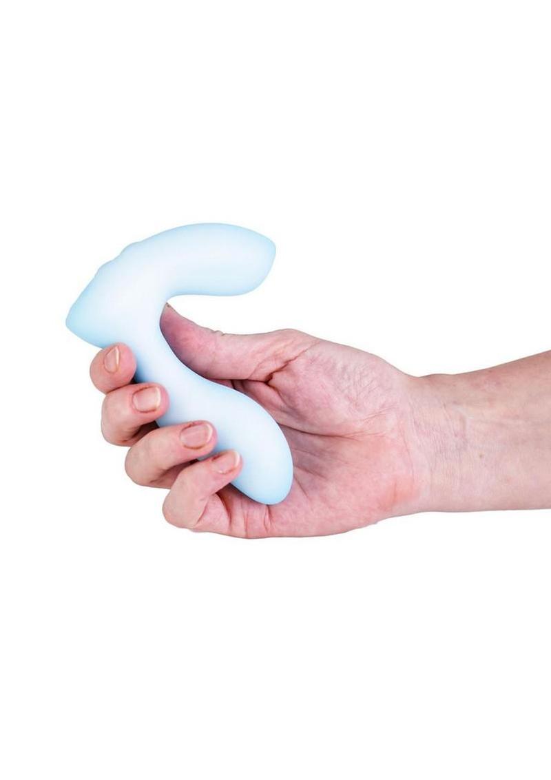 Softies Dual Rechargeable Silicone Vibrator 5in - Blue