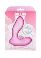 Softies Dual Rechargeable Silicone Vibrator 5in - Pink