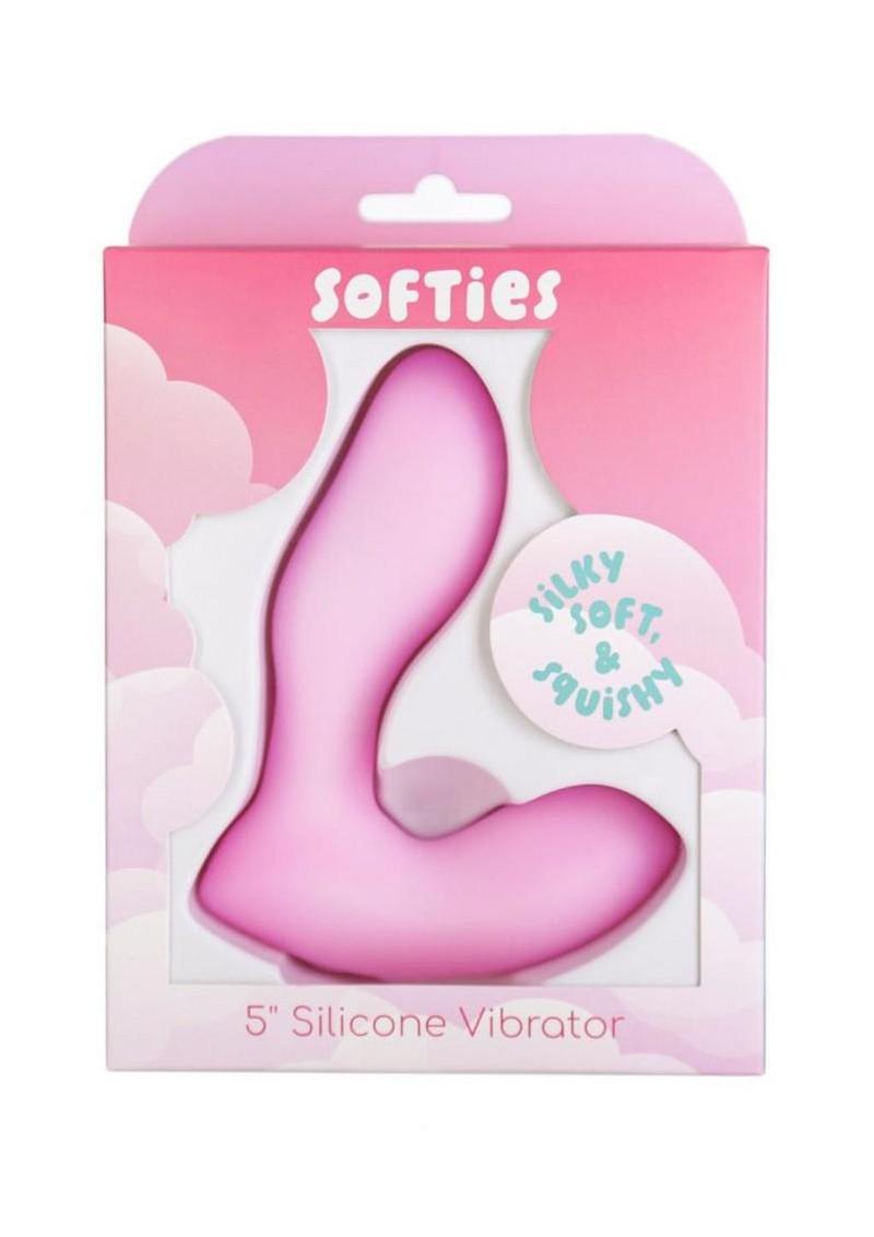 Softies Dual Rechargeable Silicone Vibrator 5in - Pink