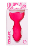 M'Lady Light Up Rotating Rechargeable Silicone Anal Plug - Pink
