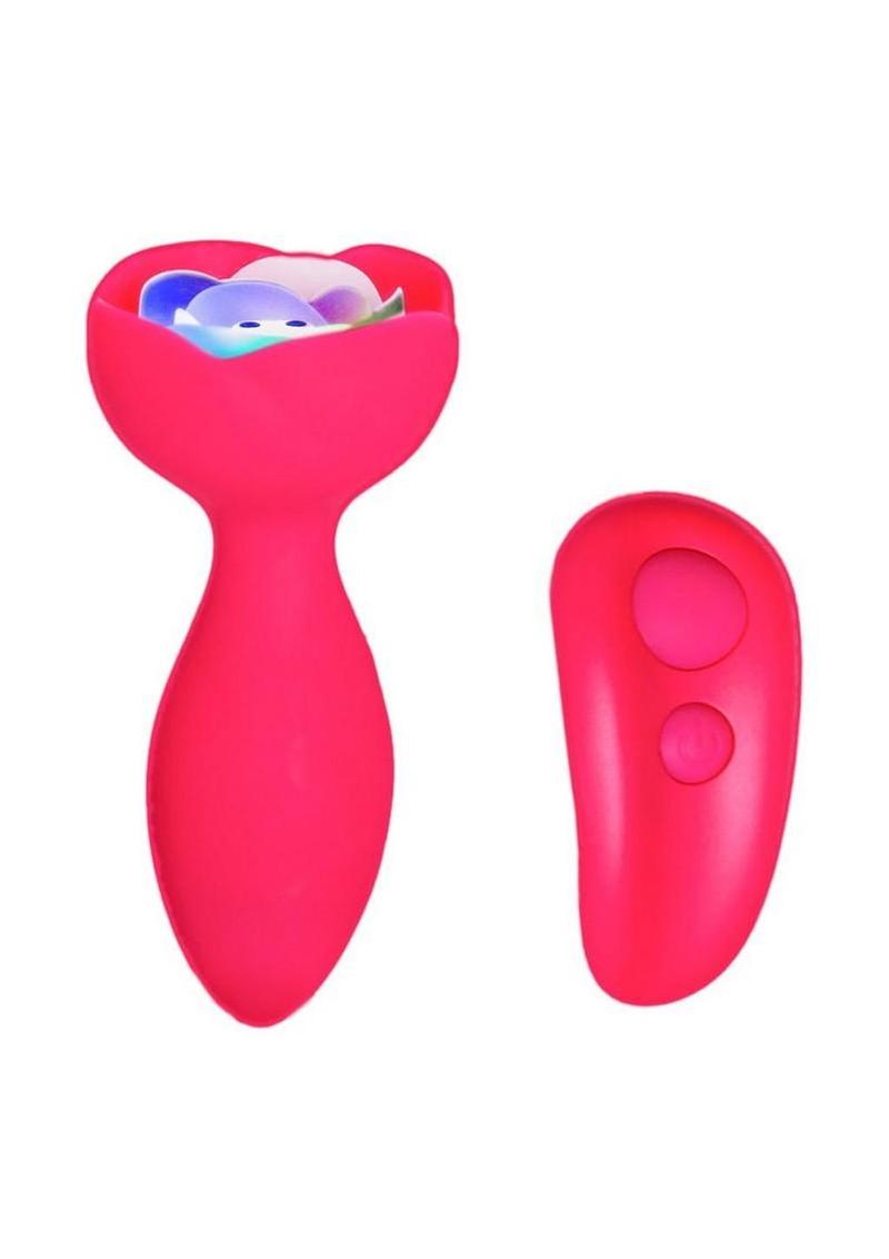 M'Lady Light Up Rotating Rechargeable Silicone Anal Plug - Pink