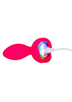 M'Lady Light Up Rotating Rechargeable Silicone Anal Plug - Pink