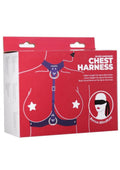 Punishment Body Harness - Purple/Silver