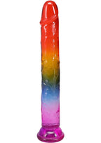 Crystal Jellies Dildo 8.5in - Rainbow