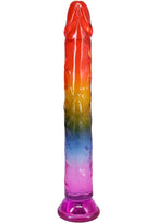 Crystal Jellies Dildo 8.5in - Rainbow