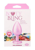 Booty Bling Heart Diamond Jeweled Wearable Metal Plug - Large - Pink