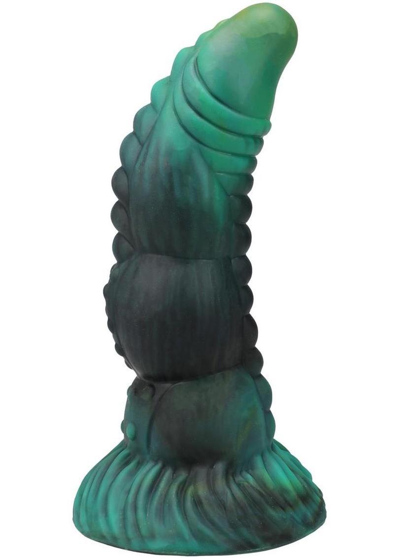 Vac-U-Lock Fantasy Fuckers Green Serpent Silicone Dildo - Green