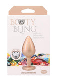Booty Bling Heart Diamond Jeweled Wearable Metal Plug - Medium - Gold