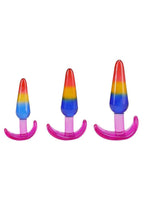 Crystal Jellies Anal Trainer Set (3pc Set) - Rainbow