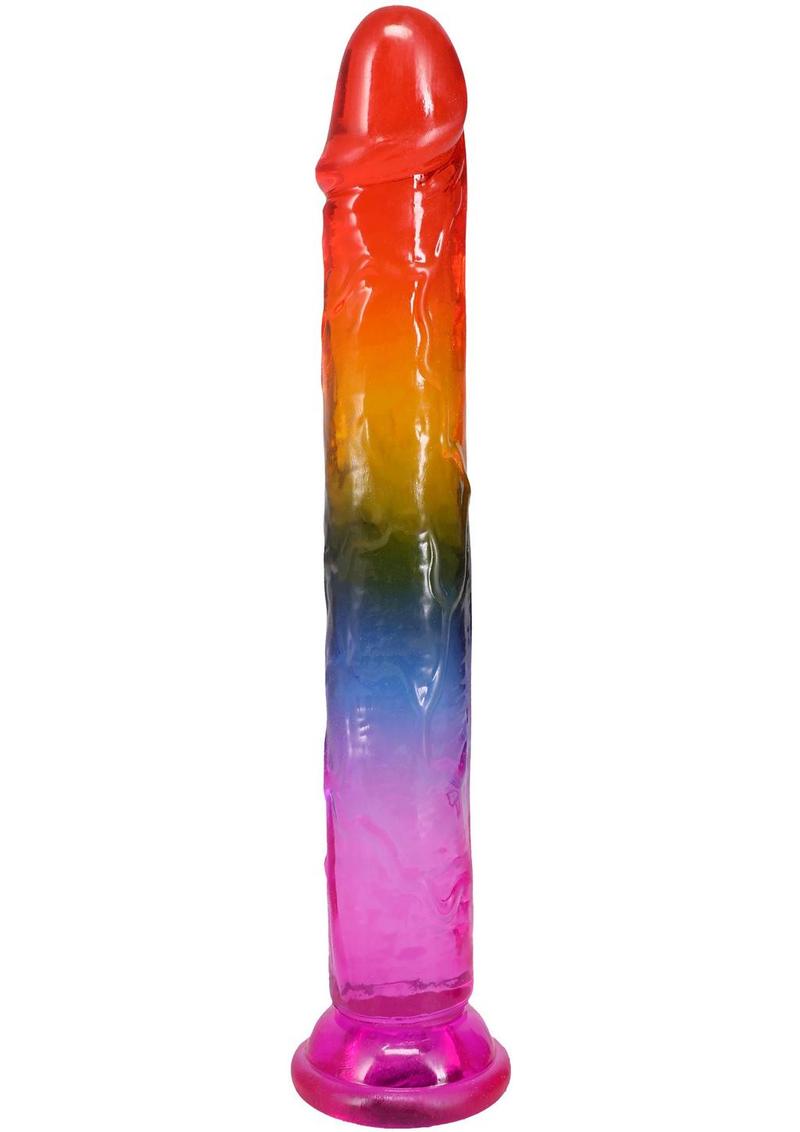 Crystal Jellies Dildo 7.5in - Rainbow
