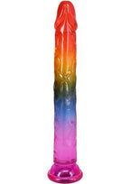Crystal Jellies Dildo 7.5in - Rainbow