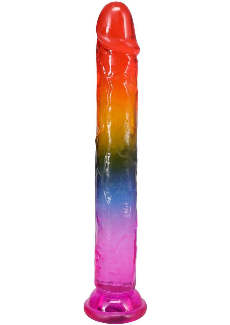 Crystal Jellies Dildo 7.5in - Rainbow