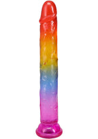 Crystal Jellies Dildo 7in - Rainbow