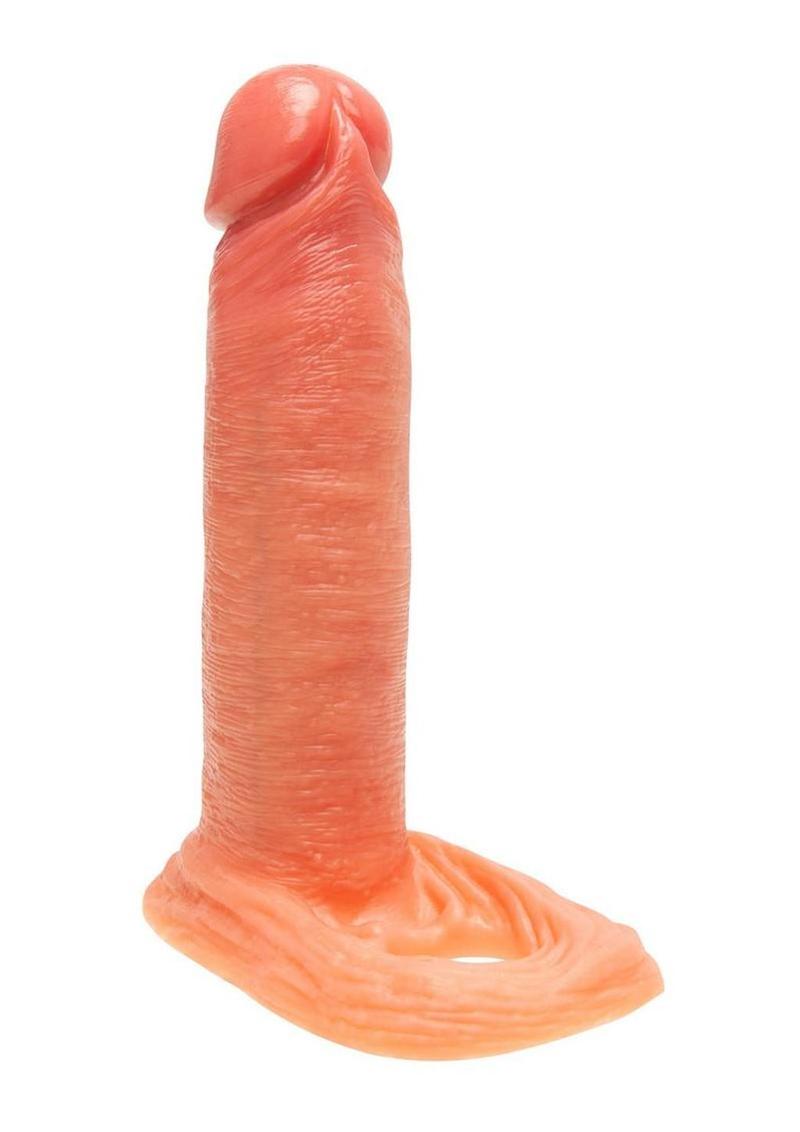 Blueline Super Real Penis Silicone Extension Sleeve with Ball Constriction Loop 6.5in - Vanilla