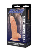 Blueline Super Real Penis Silicone Extension Sleeve with Ball Constriction Loop 5.25in - Vanilla