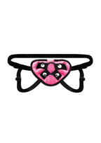 Lux Fetish Strap-on & Dildo 6in Set - Black/Pink
