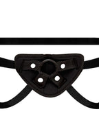 Lux Fetish Vibrating Strap-On Dildo Set 9.5in - Black/Vanilla