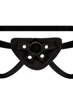 Lux Fetish Vibrating Strap-on & Dildo Set 7.5in - Black/Vanilla