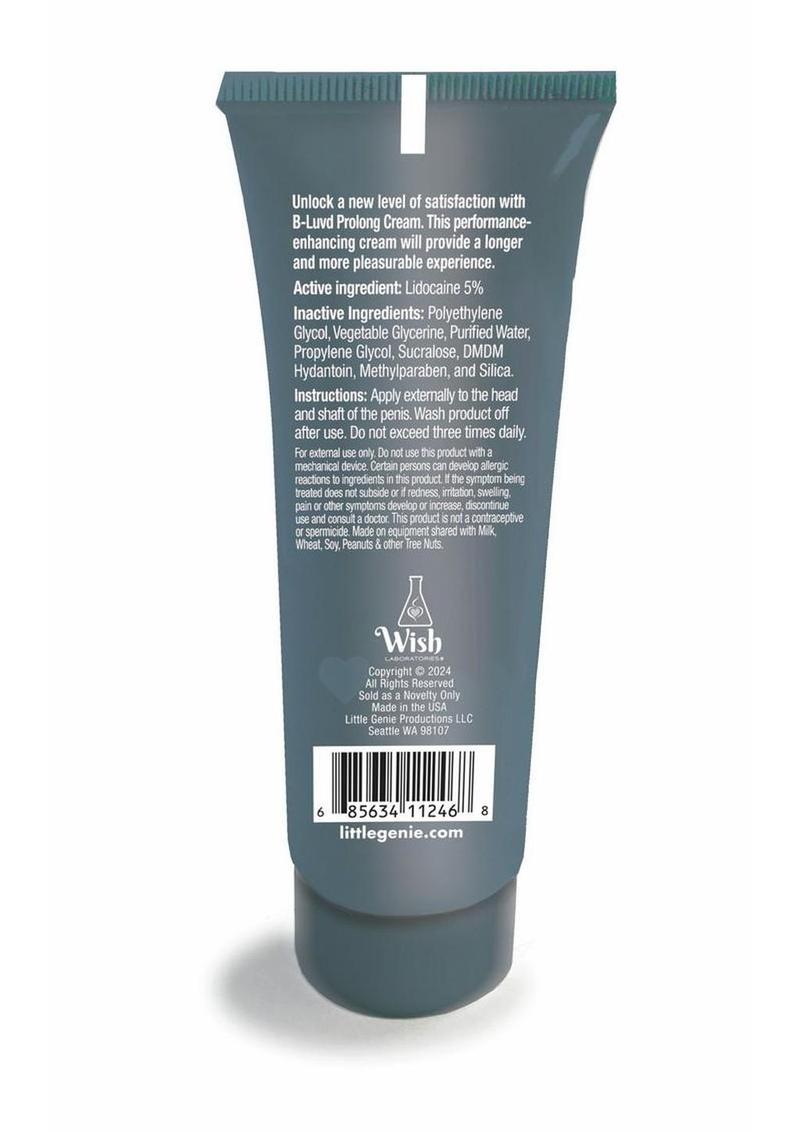 B-Luvd Erection Prolong Cream 2oz