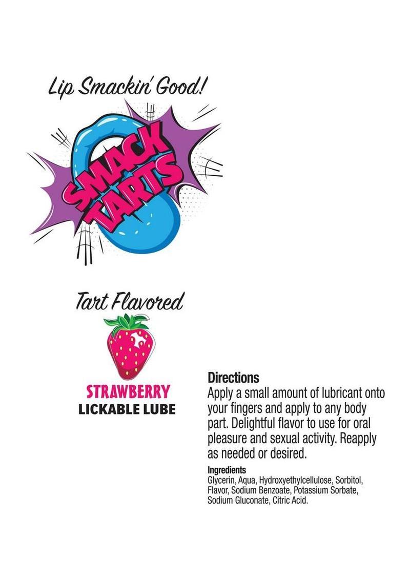 Smack Tarts Lickable Lube 2oz - Sour Strawberry