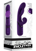 Pleasure Puff Rechargeable Silicone Expandable Rabbit Vibrator - Purple