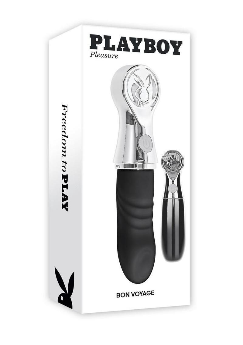 Playboy Bon Voyage Rechargeable Silicone Vibrator - Gray