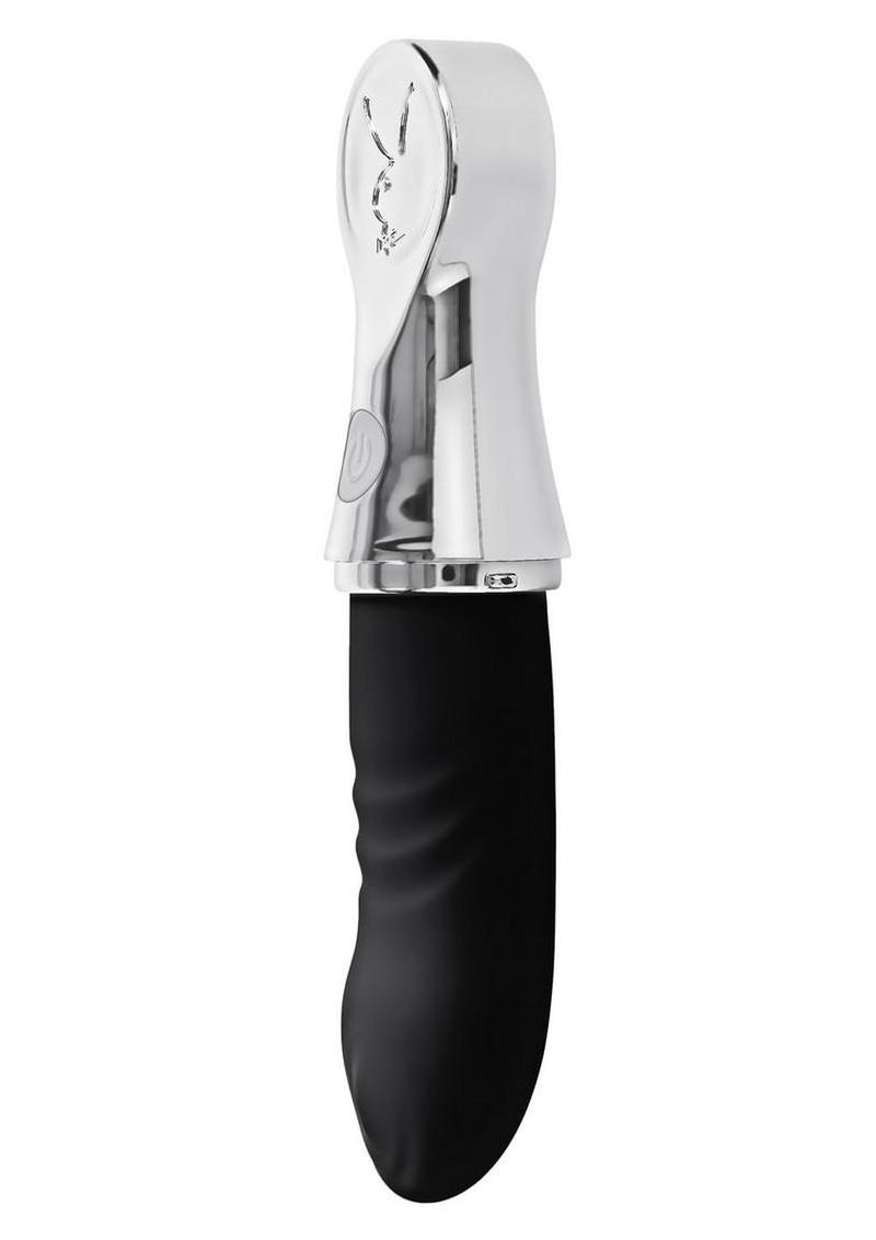 Playboy Bon Voyage Rechargeable Silicone Vibrator - Gray