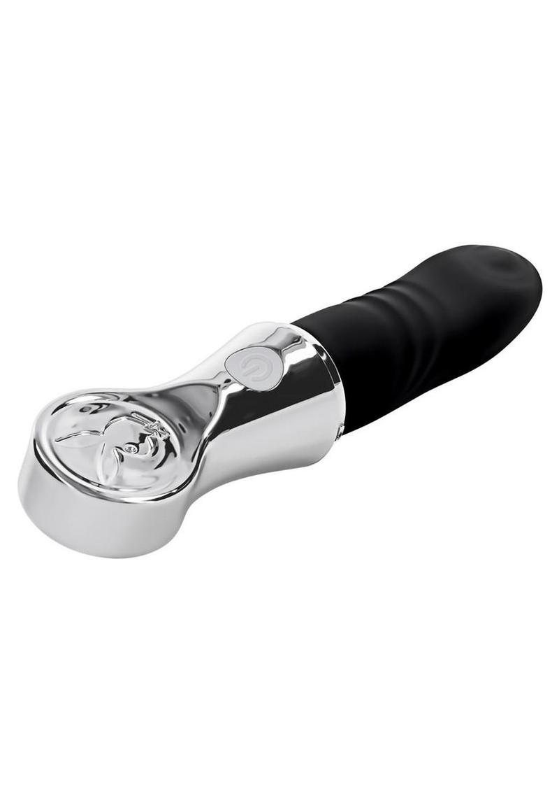 Playboy Bon Voyage Rechargeable Silicone Vibrator - Gray