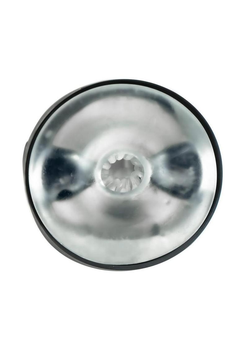 Kiiroo Powershot Interactive Dual Motor Rechargeable Silicone Male Vibrating Masturbator - Black/Clear