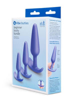 B-Vibe Butties Beginner Booty Bundle Silicone Anal Plug Set (3 Piece) - Blue