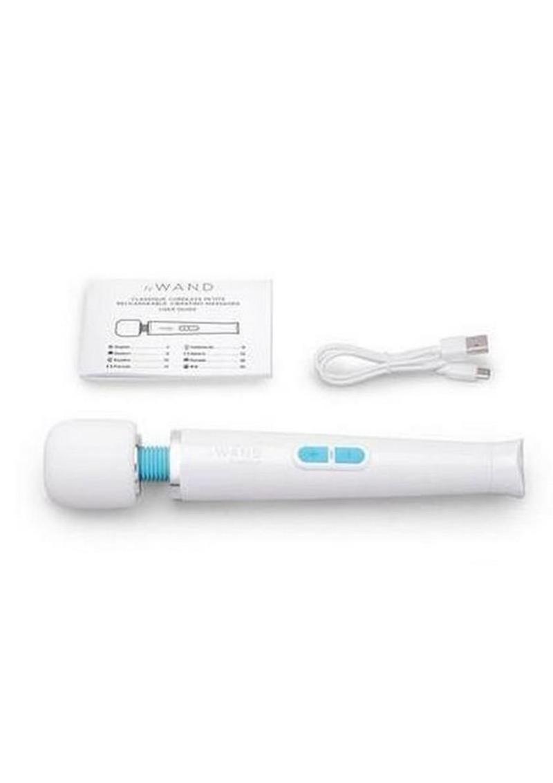 Le Wand Classique Petite Wand Silicone Rechargeable Massager - White