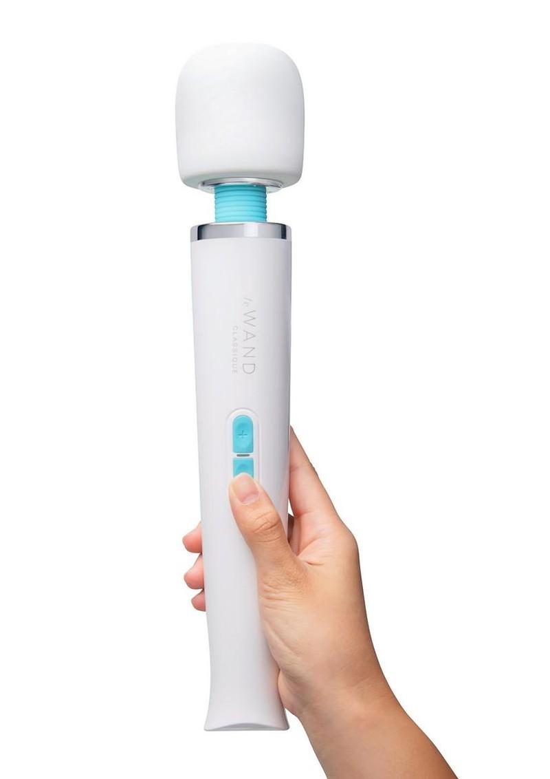 Le Wand Classique Rechargeable Silicone Wand Massager - White
