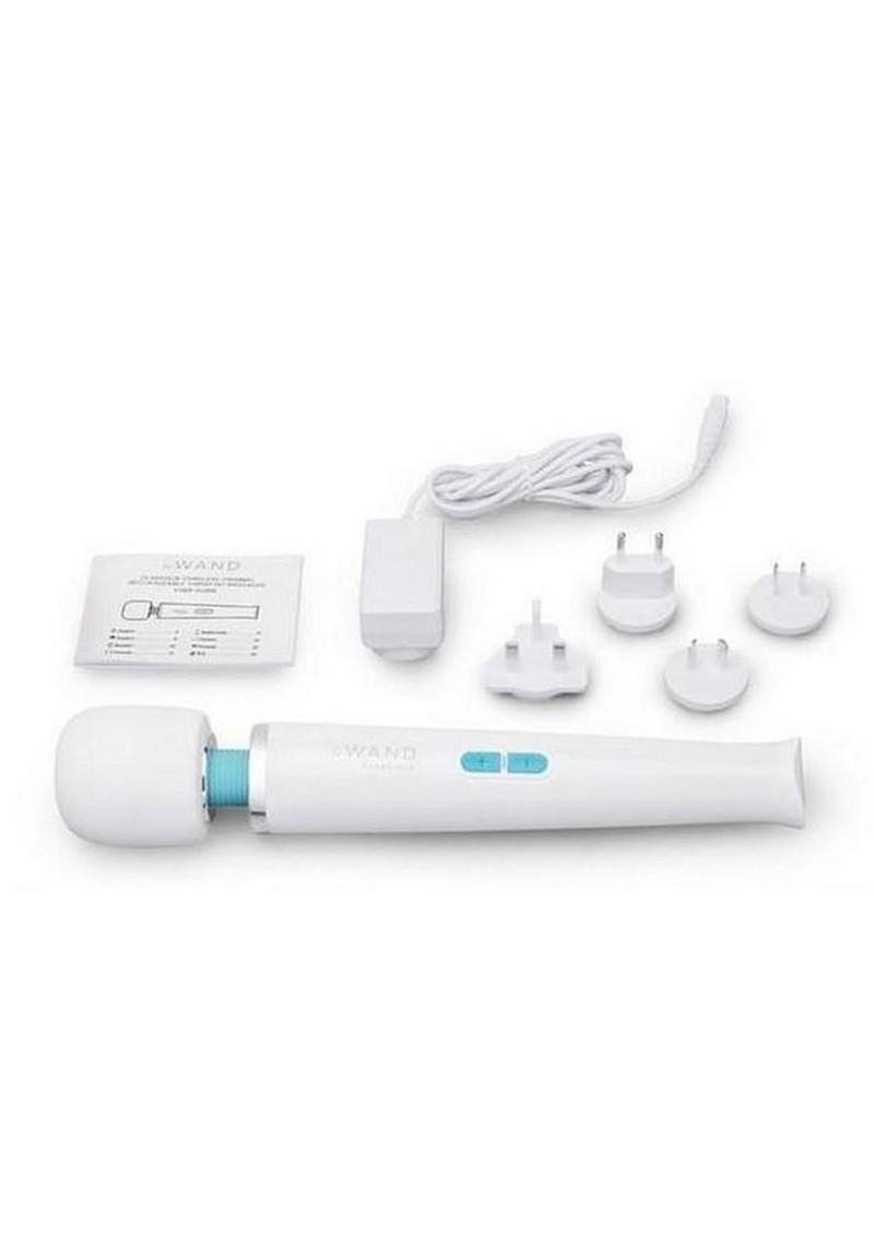 Le Wand Classique Rechargeable Silicone Wand Massager - White