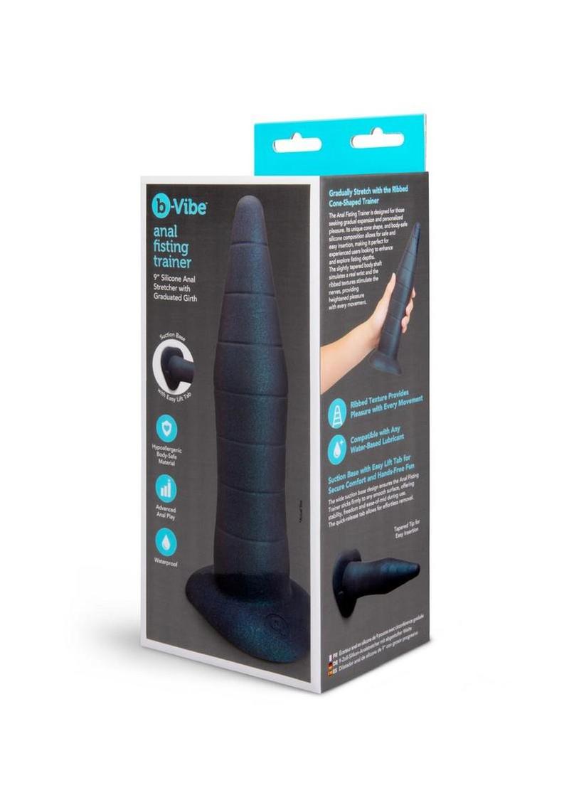 B-Vibe Fisting Anal Training Silicone Anal Probe - Black