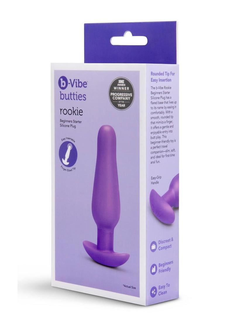 B-Vibe Rookie Beginners Starter Silicone Anal Plug - Purple